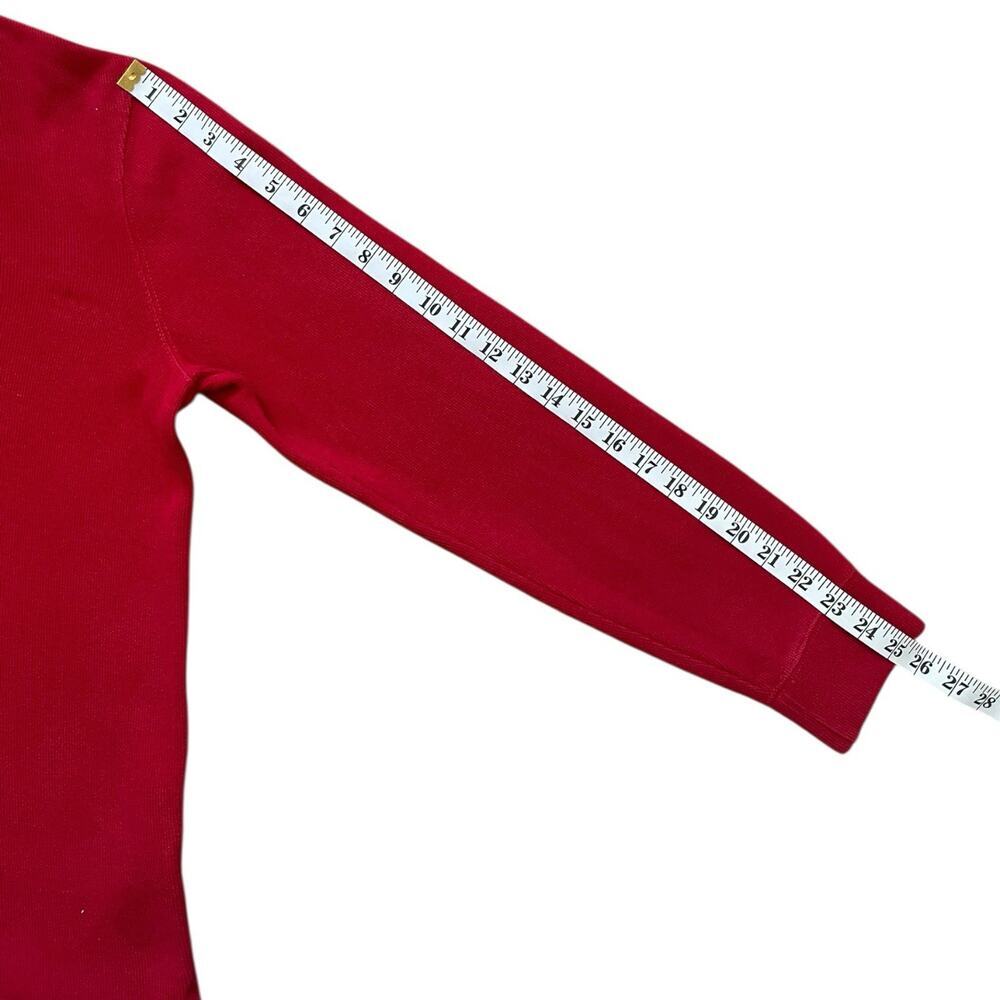 Polo Ralph Lauren Estate Rib Quarter Zip Mock Neck Pullover Sweater Med Red - Picture 12 of 12
